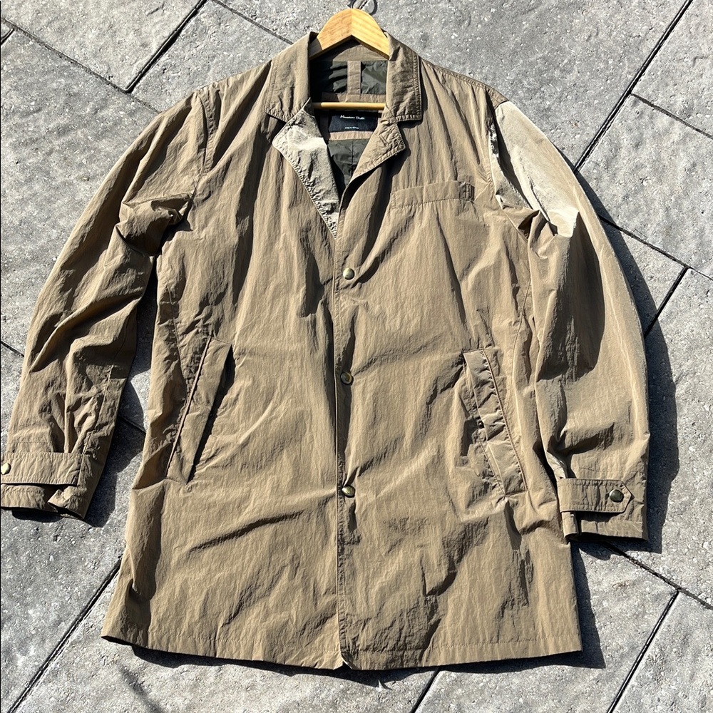 Massimo Dutti Men's Tan Rain ☔️ Jacket